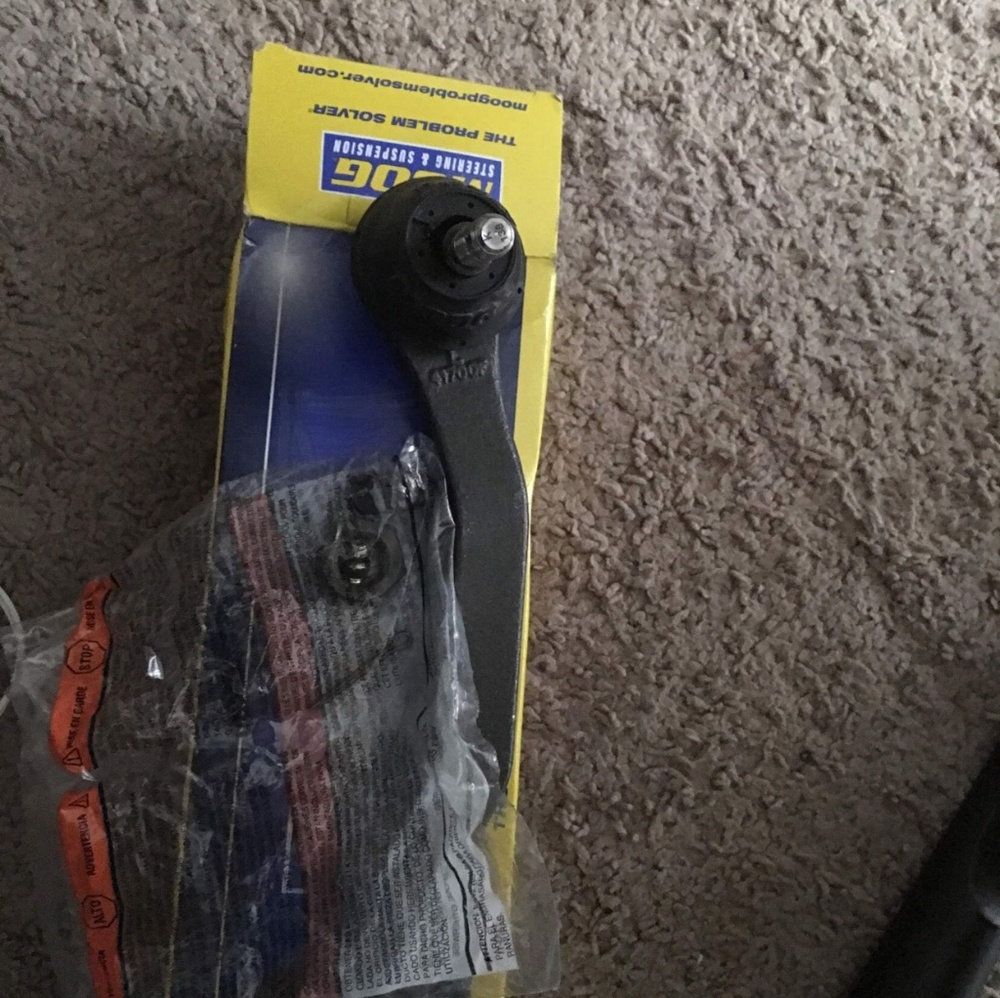 Inner and outer tie rod front driver side